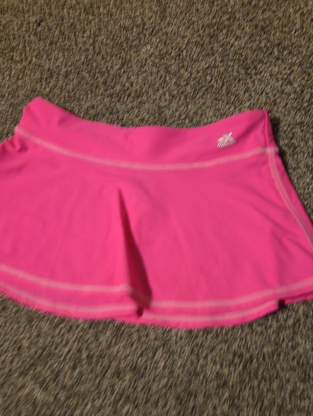 ZeroXposur Bright Pink Girls Swim Skirt with Contrast Stitching